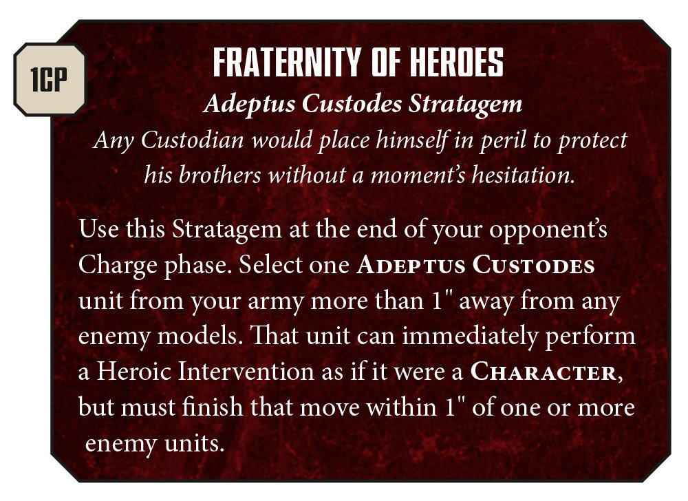 New Custodes Preview