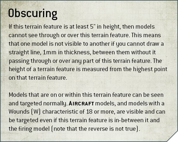 9th Terrain rules