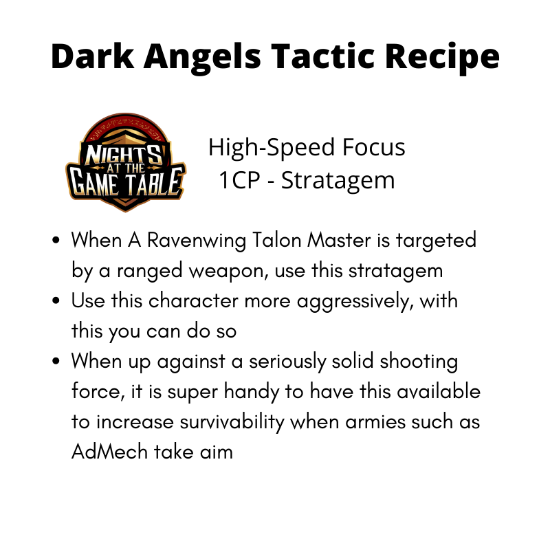 Dark Angels Tactics