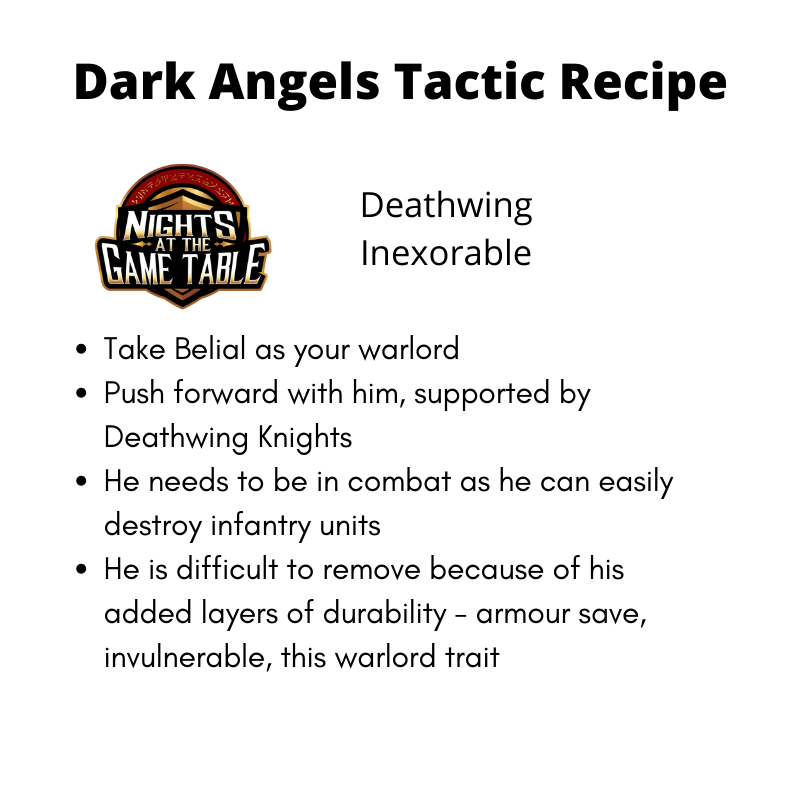 Dark Angels Tactics