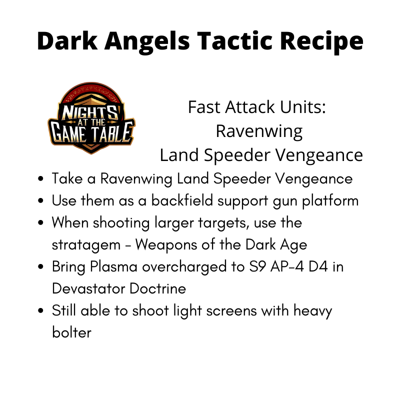 Dark Angels Tactics