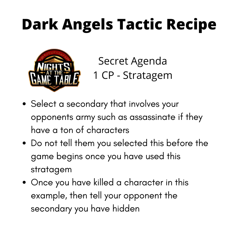 Dark Angels Tactics